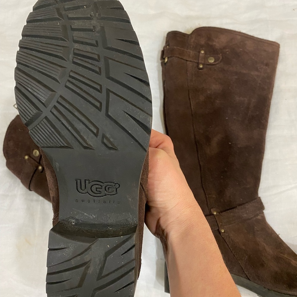 Ugg Brown Suede Shearling